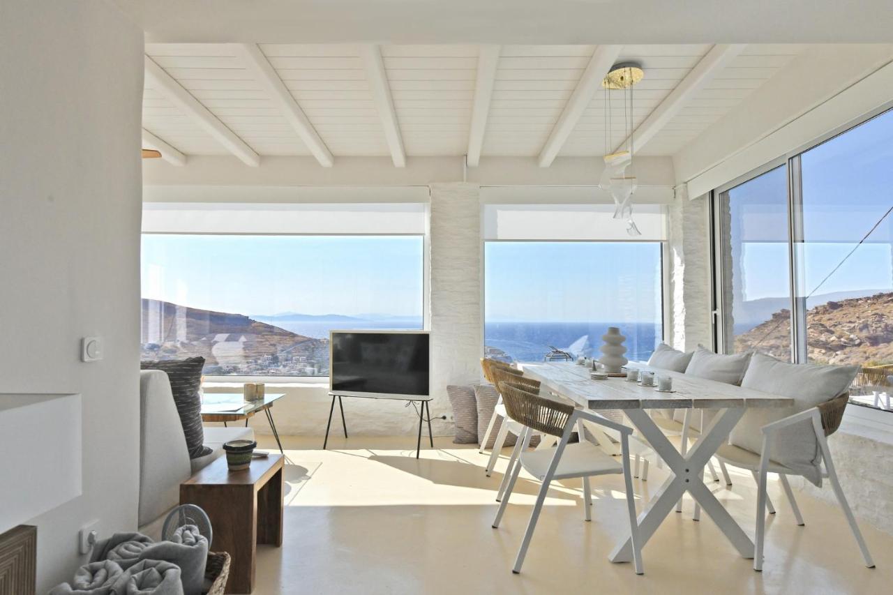 Luxurious Villa Lune With A Swimming Pool And A Fantastic Sea And Sunset View Ioulis Exterior foto